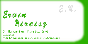 ervin mireisz business card